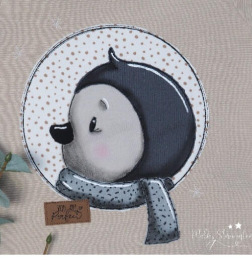 Button Pinguin Schneeflocke
