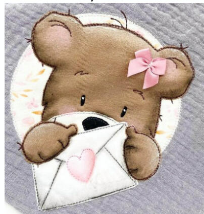 Button Teddy Liebesbrief