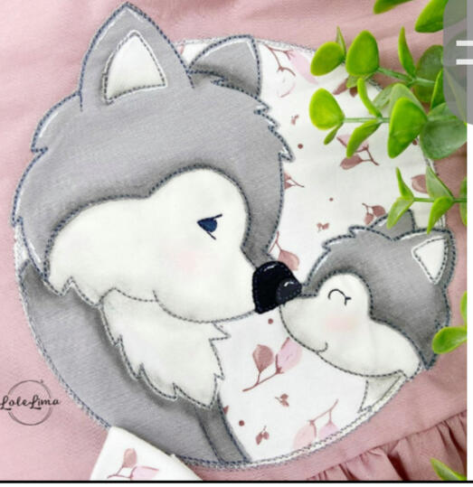 Button Wolf Liebe Kuschelzeit