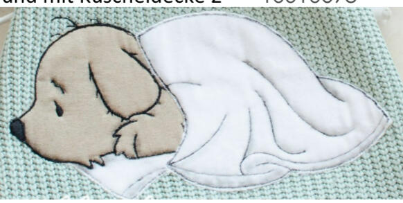 Hund mit Kuscheldecke 2